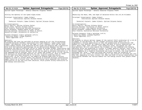 Extragalactic abstracts - IRSA - California Institute of Technology