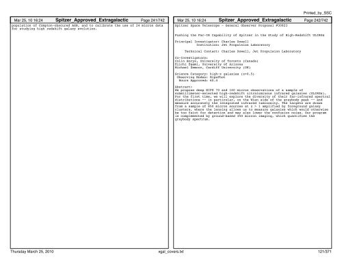 Extragalactic abstracts - IRSA - California Institute of Technology