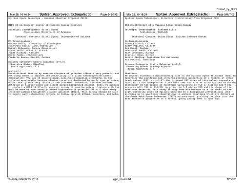 Extragalactic abstracts - IRSA - California Institute of Technology