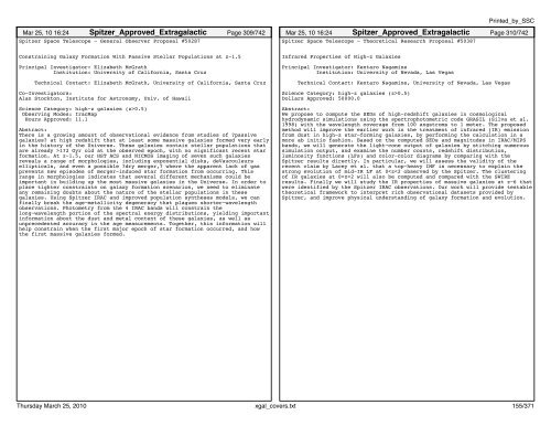 Extragalactic abstracts - IRSA - California Institute of Technology