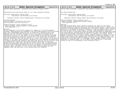 Extragalactic abstracts - IRSA - California Institute of Technology