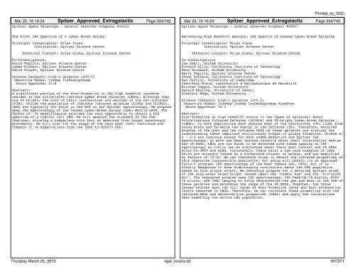 Extragalactic abstracts - IRSA - California Institute of Technology