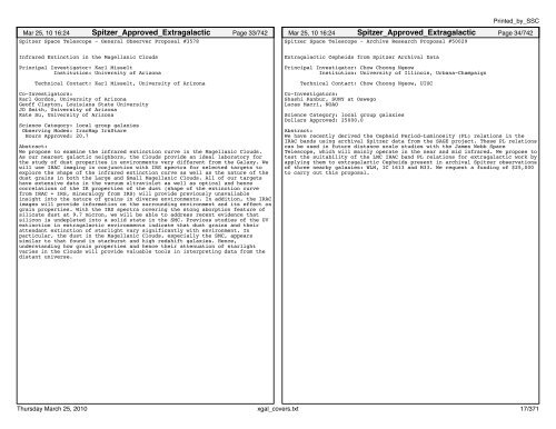 Extragalactic abstracts - IRSA - California Institute of Technology