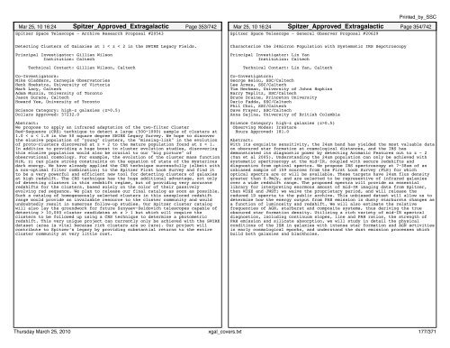 Extragalactic abstracts - IRSA - California Institute of Technology