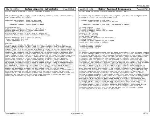 Extragalactic abstracts - IRSA - California Institute of Technology