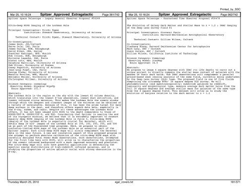 Extragalactic abstracts - IRSA - California Institute of Technology