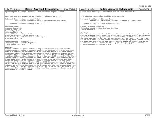 Extragalactic abstracts - IRSA - California Institute of Technology