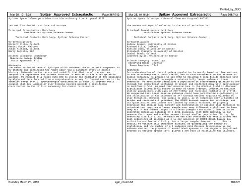 Extragalactic abstracts - IRSA - California Institute of Technology