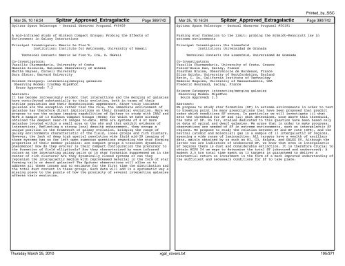 Extragalactic abstracts - IRSA - California Institute of Technology