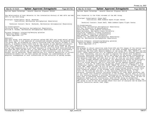 Extragalactic abstracts - IRSA - California Institute of Technology