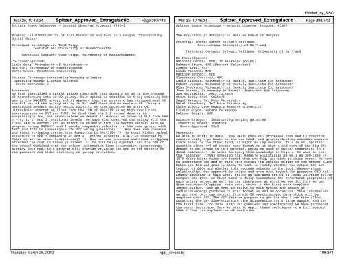 Extragalactic abstracts - IRSA - California Institute of Technology