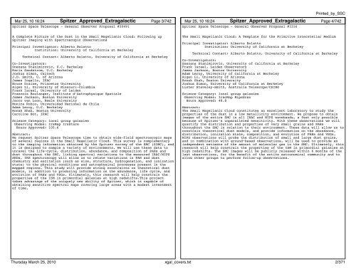 Extragalactic abstracts - IRSA - California Institute of Technology