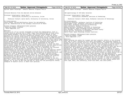 Extragalactic abstracts - IRSA - California Institute of Technology