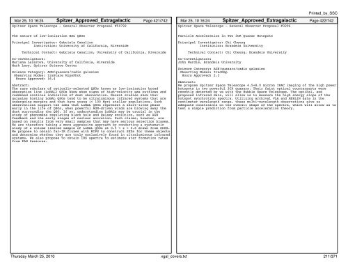 Extragalactic abstracts - IRSA - California Institute of Technology