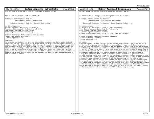 Extragalactic abstracts - IRSA - California Institute of Technology