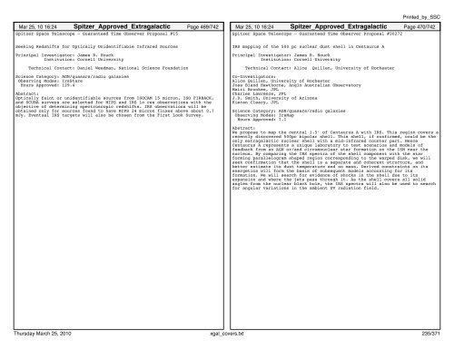 Extragalactic abstracts - IRSA - California Institute of Technology