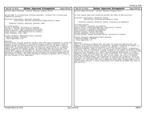 Extragalactic abstracts - IRSA - California Institute of Technology