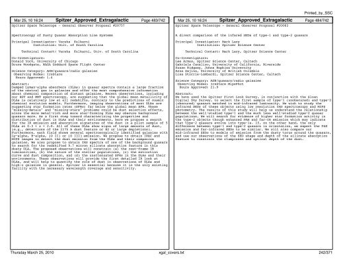 Extragalactic abstracts - IRSA - California Institute of Technology