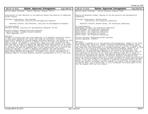 Extragalactic abstracts - IRSA - California Institute of Technology