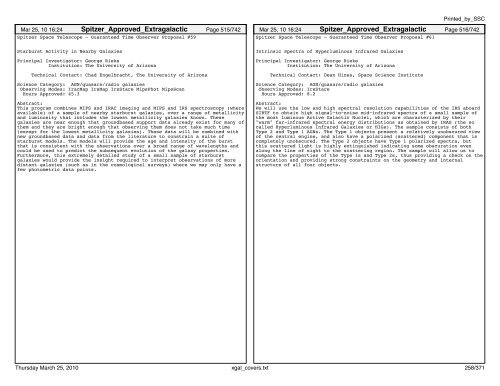 Extragalactic abstracts - IRSA - California Institute of Technology