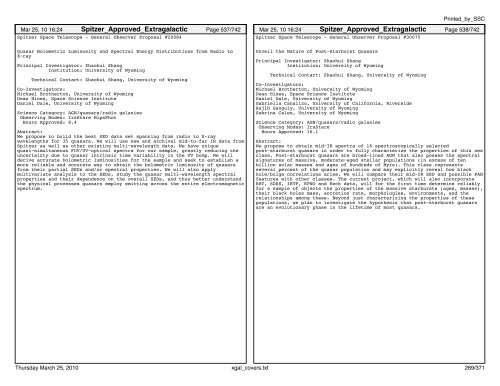 Extragalactic abstracts - IRSA - California Institute of Technology