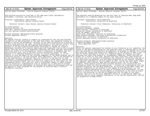 Extragalactic abstracts - IRSA - California Institute of Technology