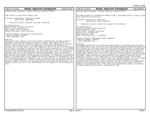 Extragalactic abstracts - IRSA - California Institute of Technology