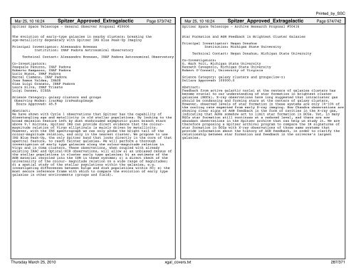 Extragalactic abstracts - IRSA - California Institute of Technology