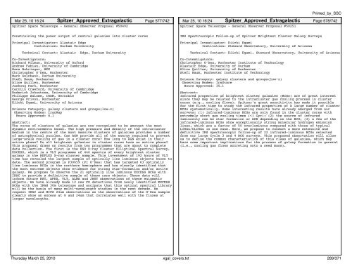 Extragalactic abstracts - IRSA - California Institute of Technology