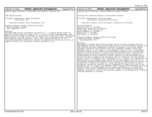 Extragalactic abstracts - IRSA - California Institute of Technology