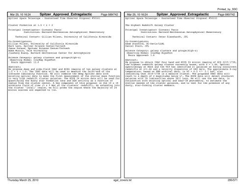 Extragalactic abstracts - IRSA - California Institute of Technology