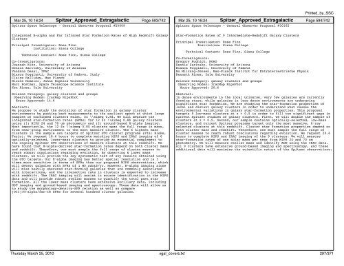 Extragalactic abstracts - IRSA - California Institute of Technology