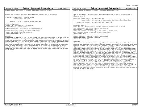 Extragalactic abstracts - IRSA - California Institute of Technology