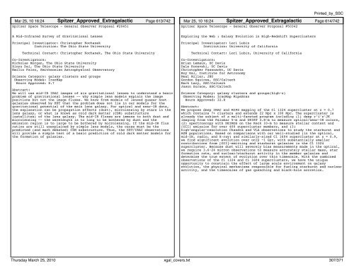 Extragalactic abstracts - IRSA - California Institute of Technology