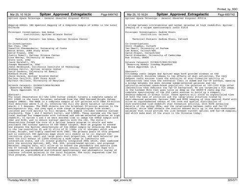 Extragalactic abstracts - IRSA - California Institute of Technology