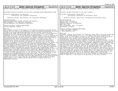 Extragalactic abstracts - IRSA - California Institute of Technology