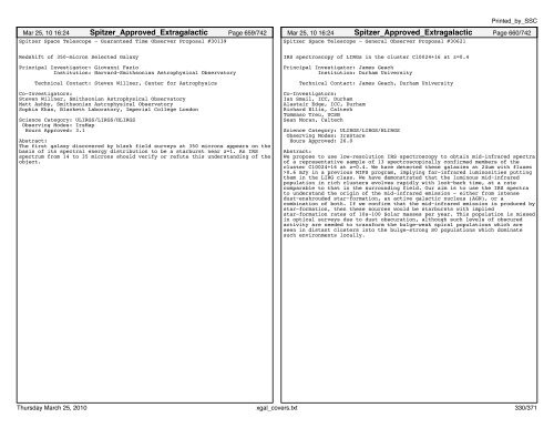 Extragalactic abstracts - IRSA - California Institute of Technology