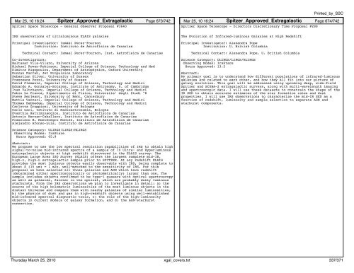 Extragalactic abstracts - IRSA - California Institute of Technology