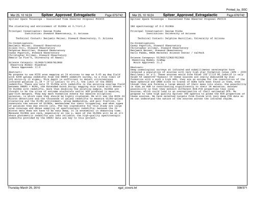 Extragalactic abstracts - IRSA - California Institute of Technology