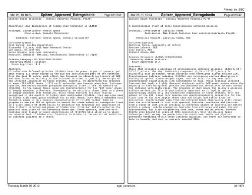 Extragalactic abstracts - IRSA - California Institute of Technology