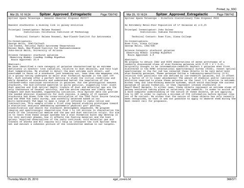 Extragalactic abstracts - IRSA - California Institute of Technology