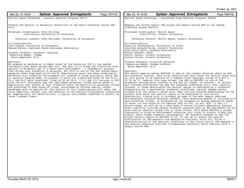 Extragalactic abstracts - IRSA - California Institute of Technology