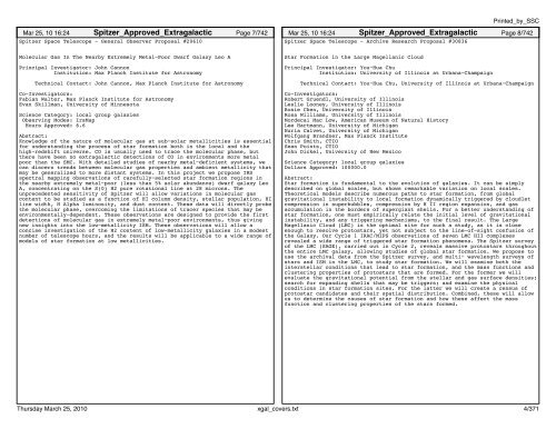 Extragalactic abstracts - IRSA - California Institute of Technology