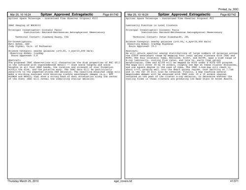 Extragalactic abstracts - IRSA - California Institute of Technology