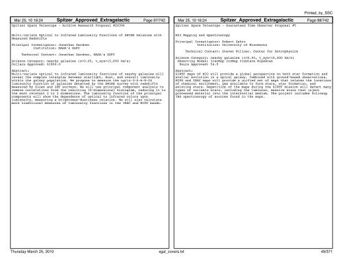 Extragalactic abstracts - IRSA - California Institute of Technology