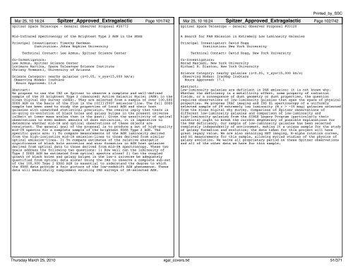 Extragalactic abstracts - IRSA - California Institute of Technology