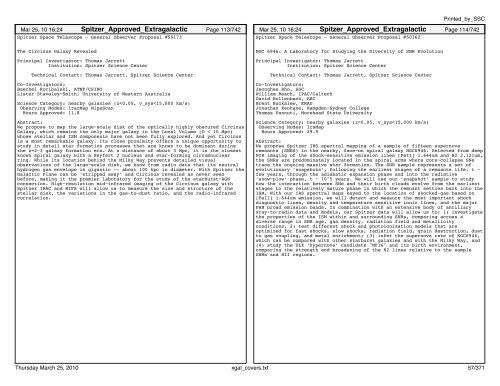 Extragalactic abstracts - IRSA - California Institute of Technology