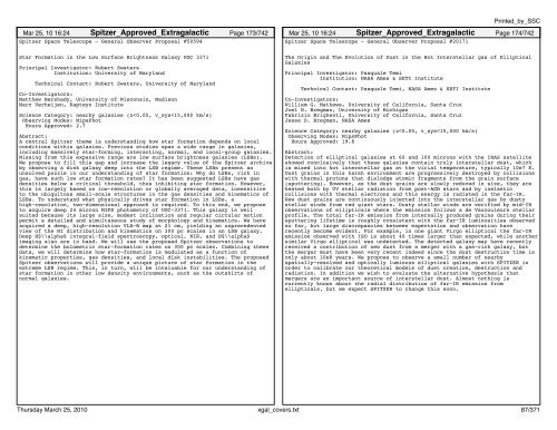 Extragalactic abstracts - IRSA - California Institute of Technology