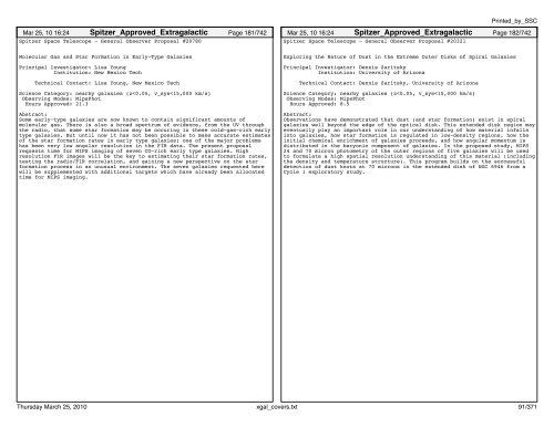 Extragalactic abstracts - IRSA - California Institute of Technology