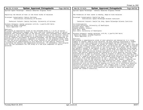 Extragalactic abstracts - IRSA - California Institute of Technology